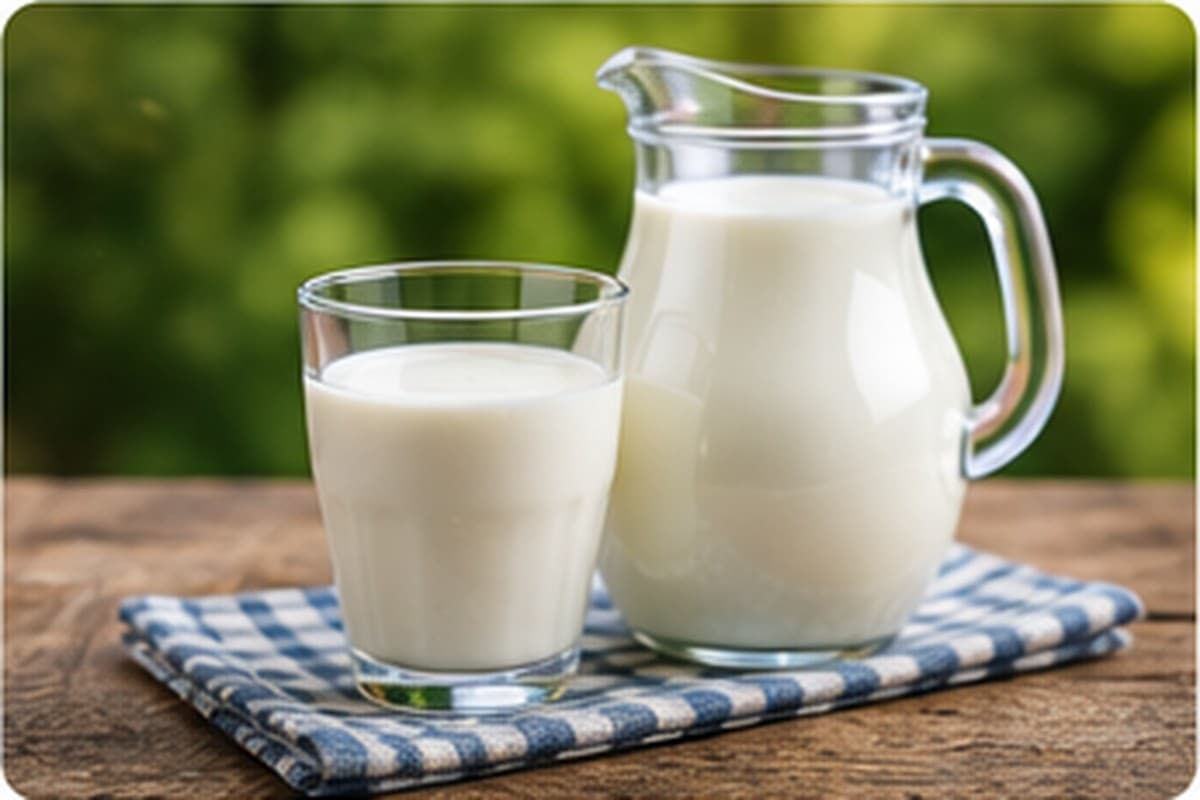 Milk nutrition and healthy food