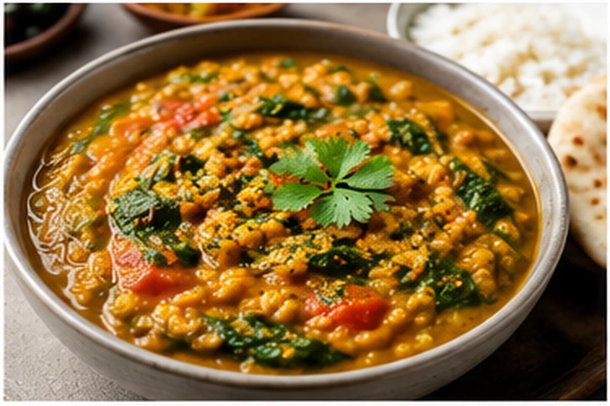 Lentil Spinach Curry - Healthy Recipe